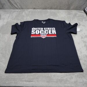 Icon Sports US Soccer Shirt Mens XL Blue Crew Neck Graphic Tee Athletic NEW
